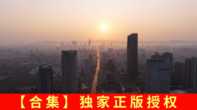 【5k合集】航拍日出宁波城市风光