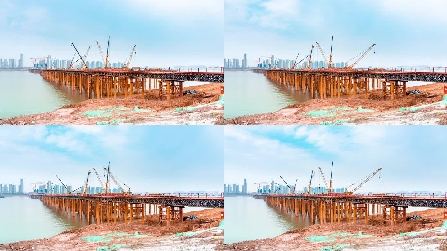 洪州大桥工程建设延时2