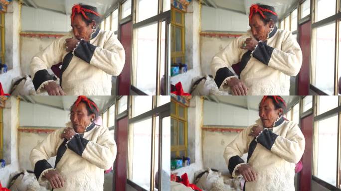 藏族皮革 藏族姑娘 藏族大爷 藏族老人