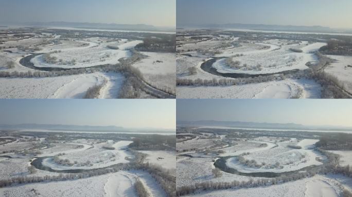 乌苏里江湿地雾凇