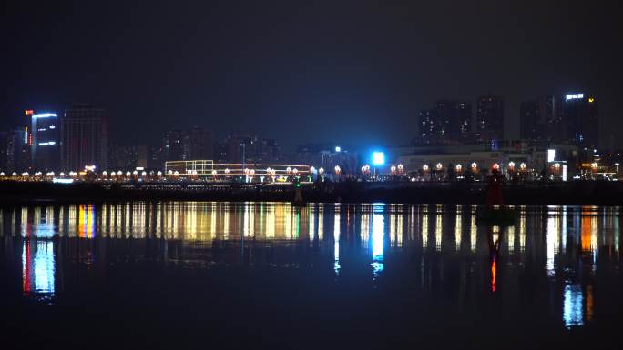 嘉陵江边城市夜景丨4K丨原创实拍