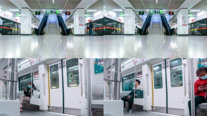地铁站乘客人流延时