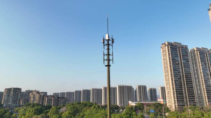 城市无线信号塔移动电信5G4G网络铁塔