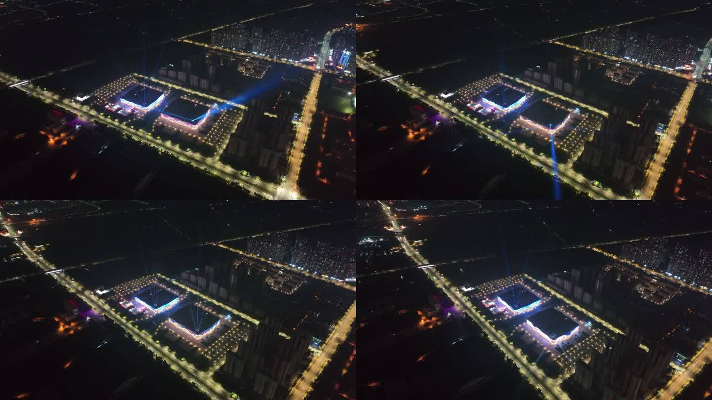 新乡平原体育中心夜景