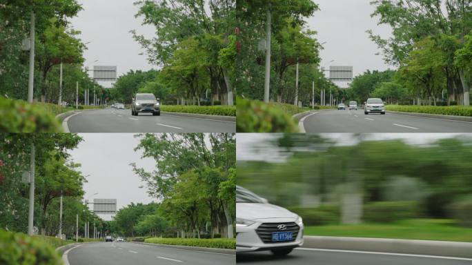 交通 车划过 车行驶 阴天 刮风 道路