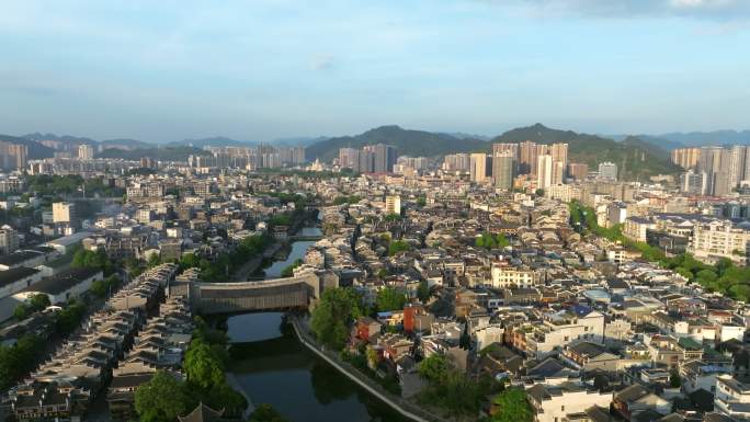 4K航拍湘西州吉首城市空镜