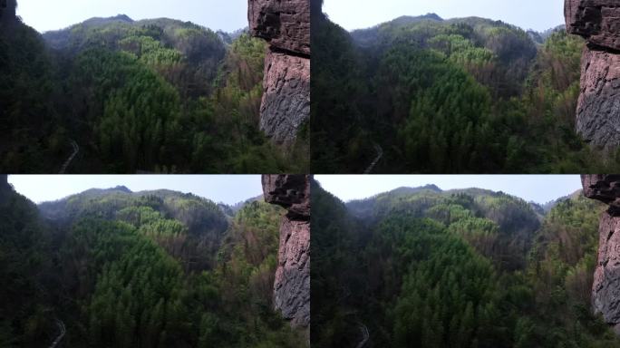 桂林天门山景区的丹霞地貌山峰