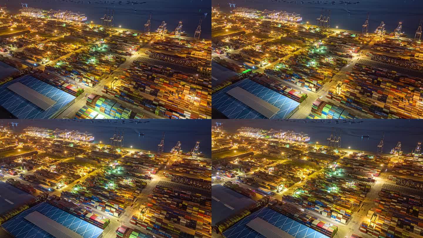 广州南沙出口贸易港口4K