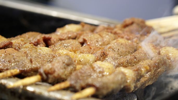 夜宵烧烤羊肉串