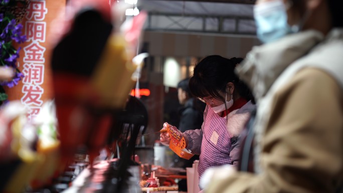 夜市小吃美食一条街