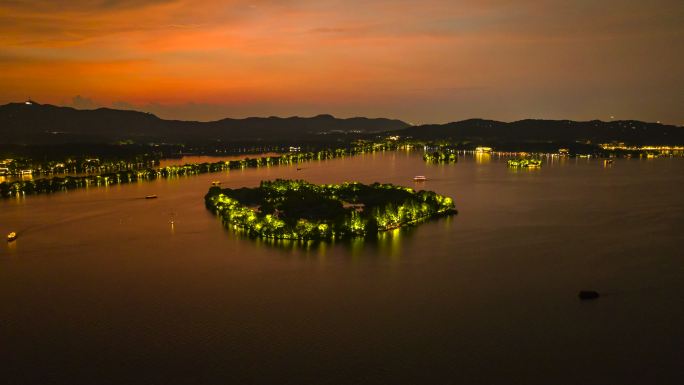 杭州 西湖 夜景