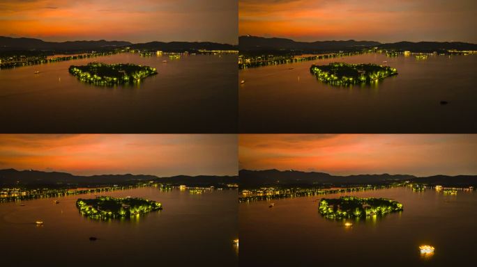 杭州 西湖 夜景