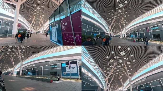 深圳国际会展中心中央廊道和地面传输电梯