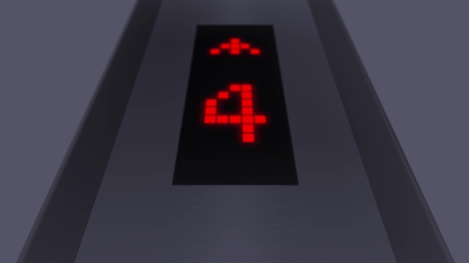 电梯上升电子显示屏数字变化
