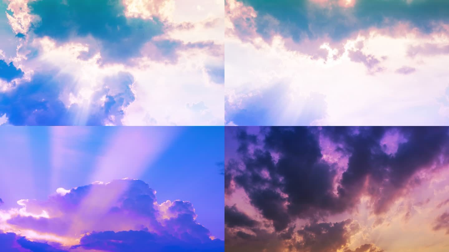阳光云延时摄影太阳突破云层天气变化云翻滚