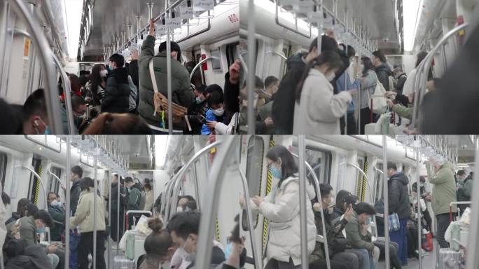 郑州地铁上下班高峰期