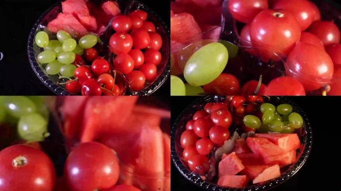 【镜头合集】红色水果果盒补充维生素(1)