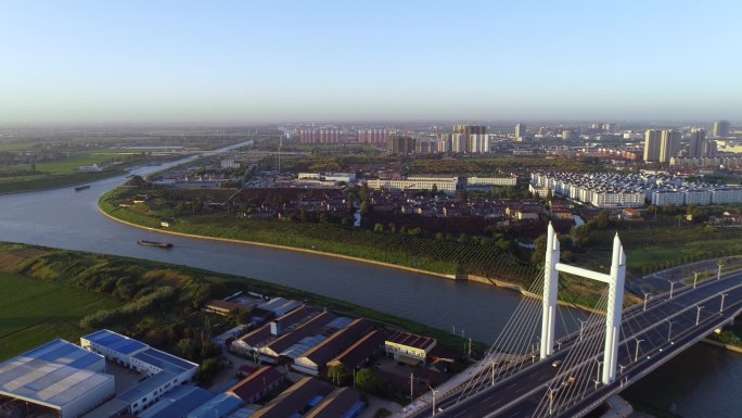 丹阳太阳升起4k视频京杭大运河丹阳段视频