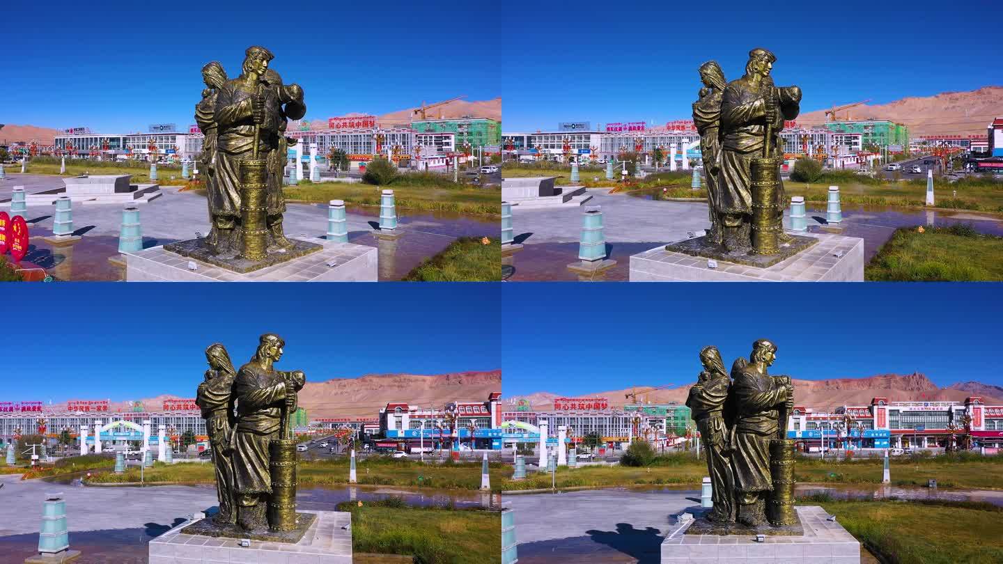 广场藏族雕塑 阿里广场藏族雕塑
