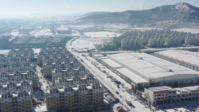 商业小区雪景小区雪后风景雪景拍摄