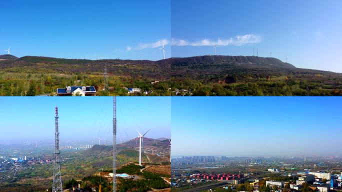 绿山平顶山通讯广播电视信号塔无线传输电波