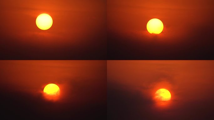 太阳从地平线降落的过程