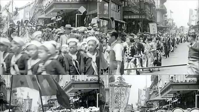 1929年旧金山唐人街游行表演