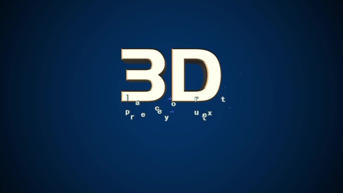 3d文字出现 AE模板