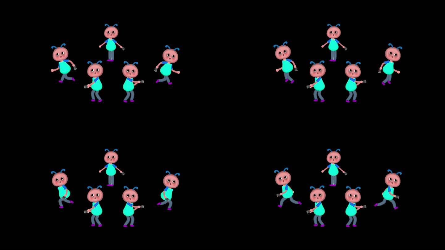 游戏角色动画序列帧游戏素材卡通跑步小人