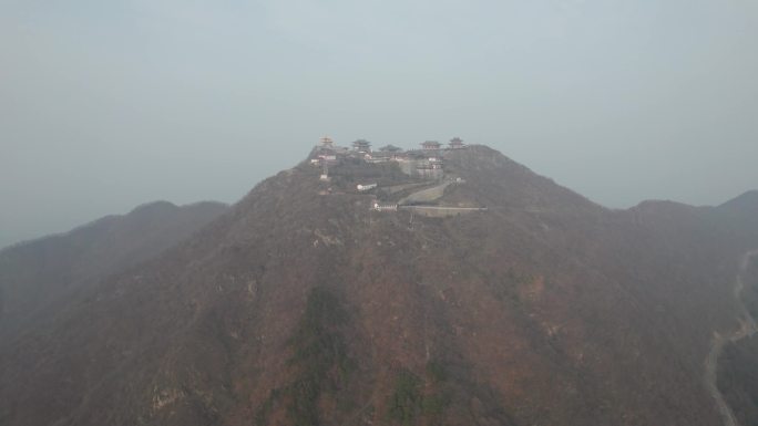 湖北随州大洪山风景旅游区慈恩寺金顶远景