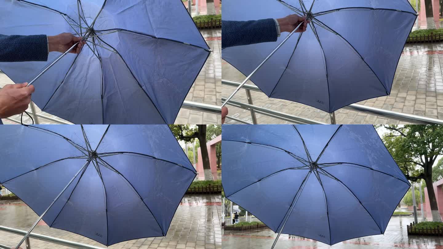 4K原创 撑伞 撑开伞 撑雨伞 撑开雨伞