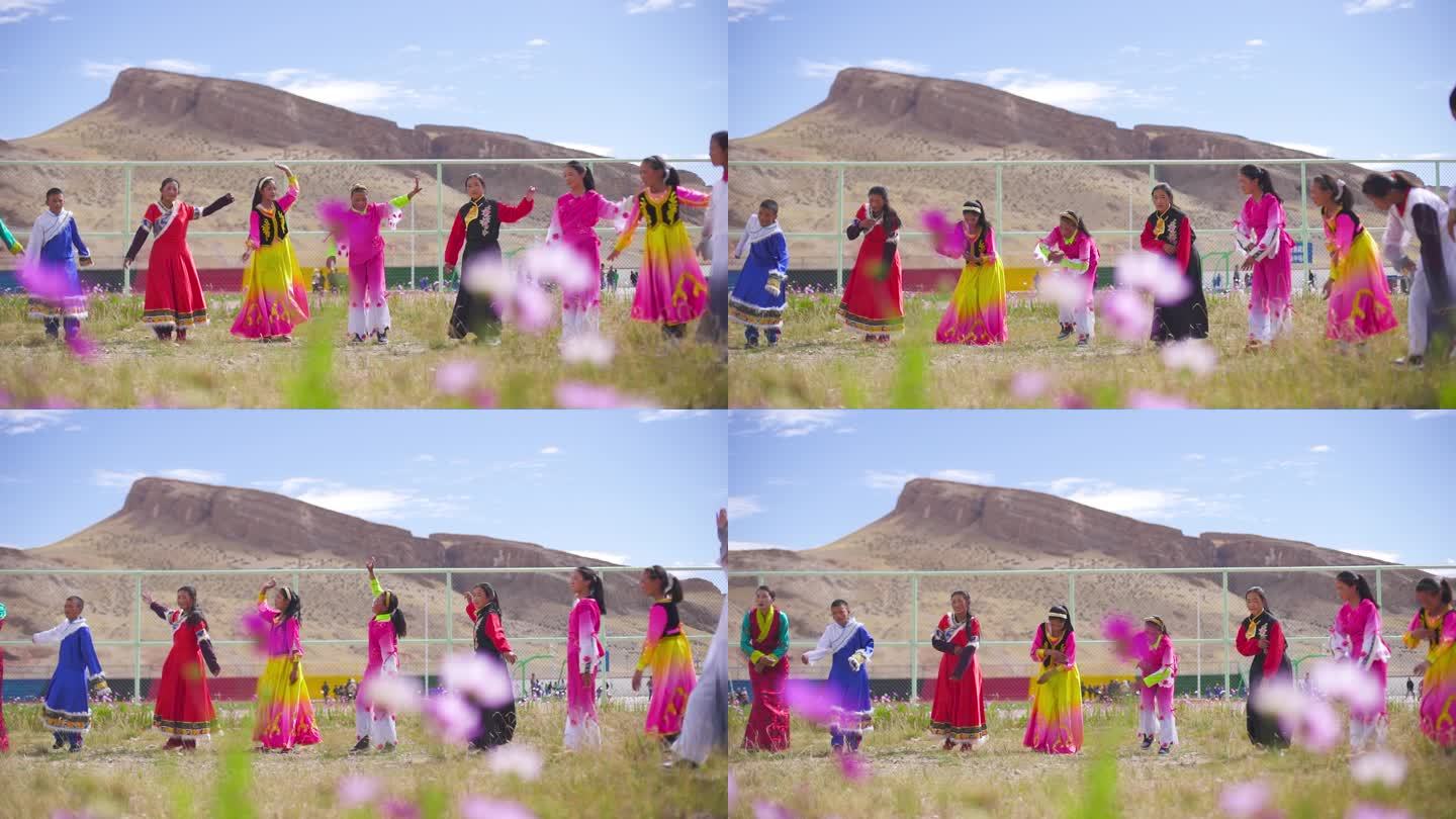 草原舞蹈 草原歌舞 藏族儿童 藏族学生