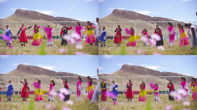 草原舞蹈 草原歌舞 藏族儿童 藏族学生