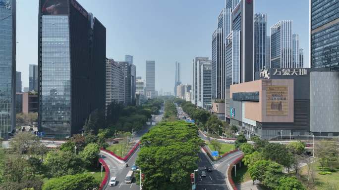 深圳南山区高新园建筑群航拍