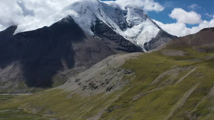 西藏卡若拉冰川航拍视频