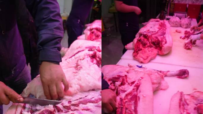 猪肉 割肉