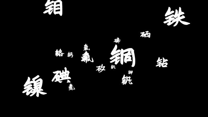 人体微量元素文字转场2