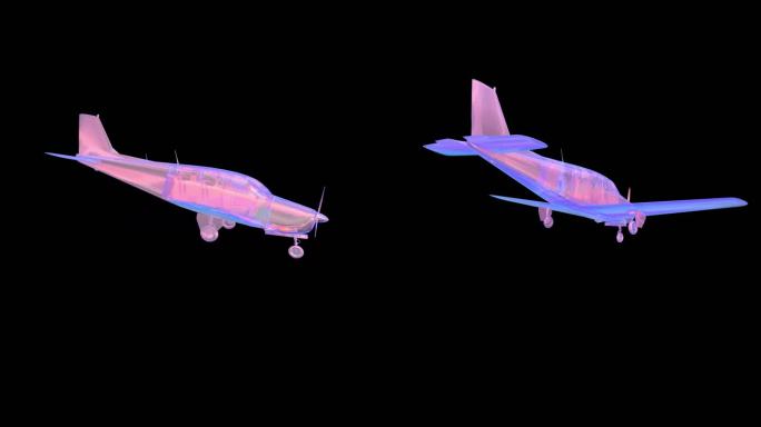 4K赛博朋克飞机 飞行器客机飞行旅客军事
