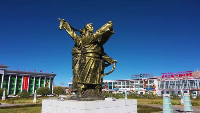 藏族雕塑 广场藏族雕塑