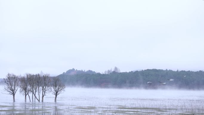 4K拍摄 云南念湖美景