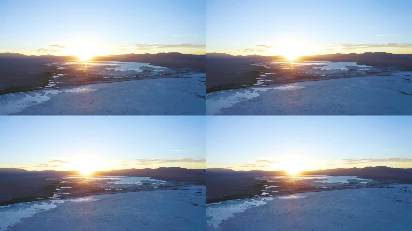 场景自然 融化 冰形成 日出黎明