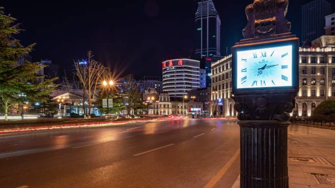 城市夜景车轨延时