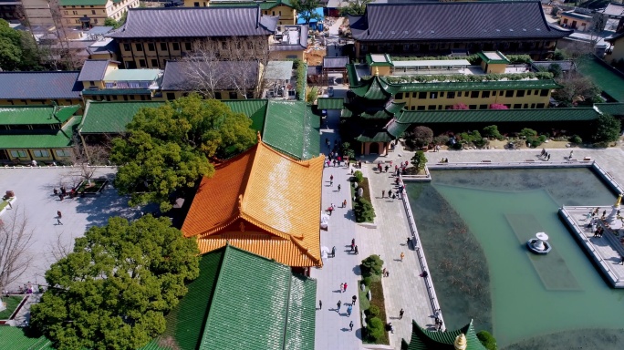 九江庐山东林寺航拍