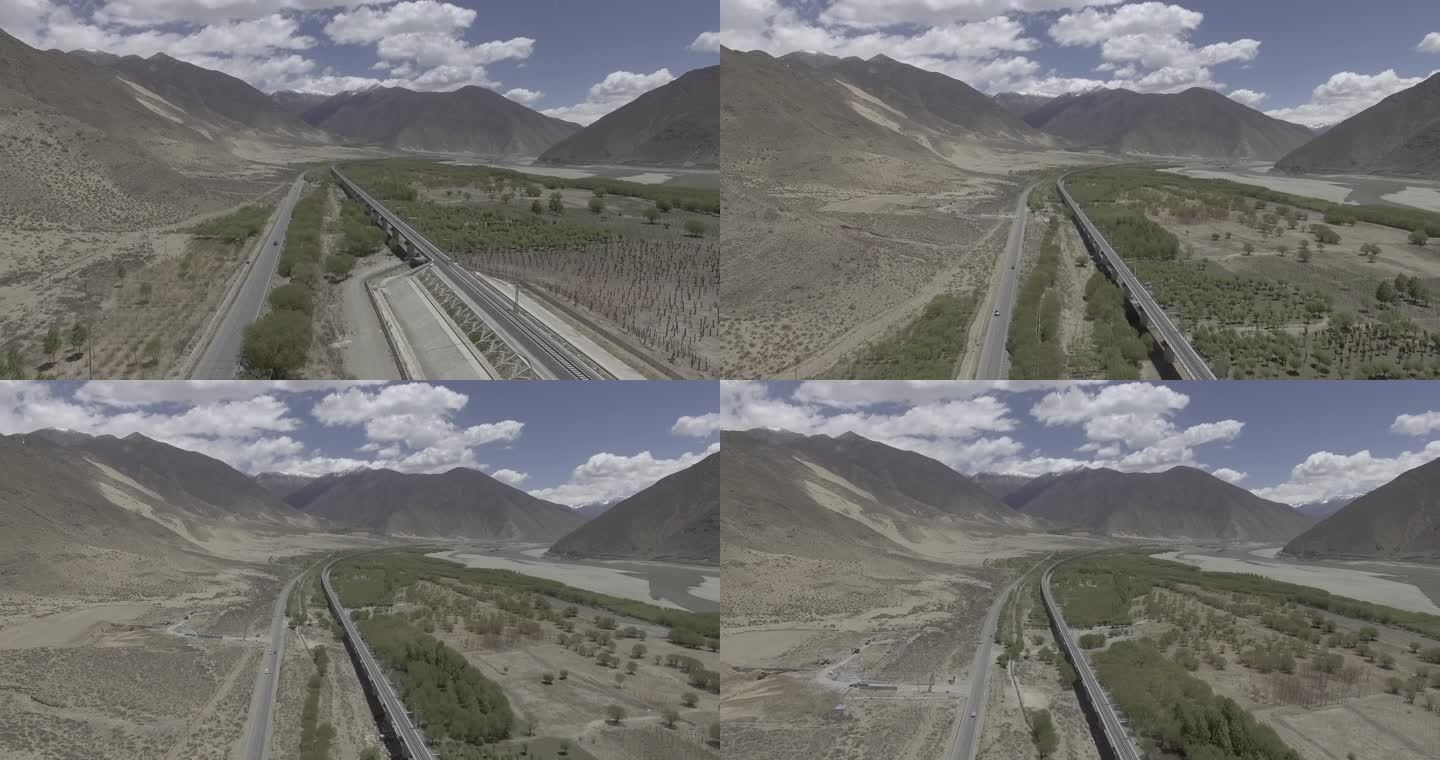 西藏公路 航拍