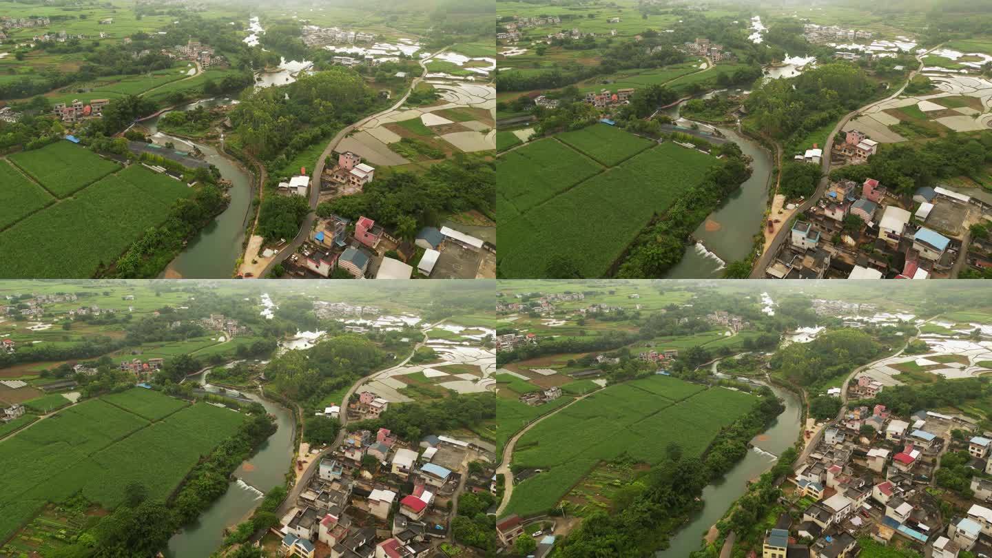 村庄 河流 农村 乡村