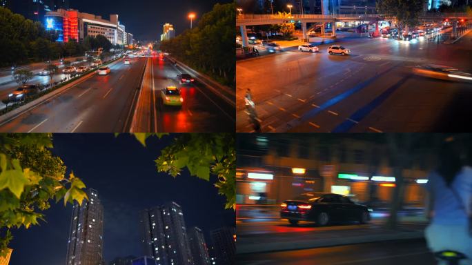 西安城市夜景车流