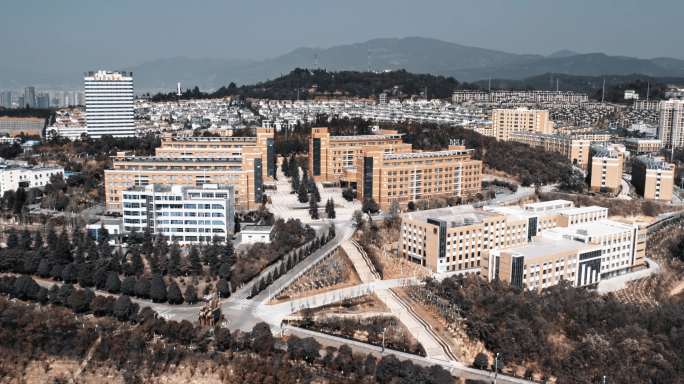 4k 航拍云南玉溪师范学院