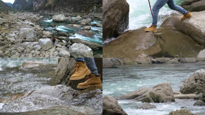 行者探险家跋山涉水的脚步探索自然旅行徒步