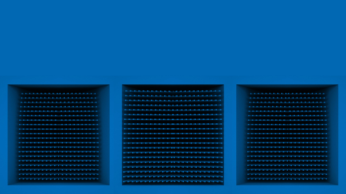 【裸眼3D】艺术盒子方形蓝色空间矩阵点阵