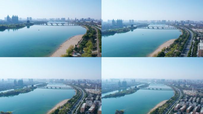 南阳城市实拍白河风景